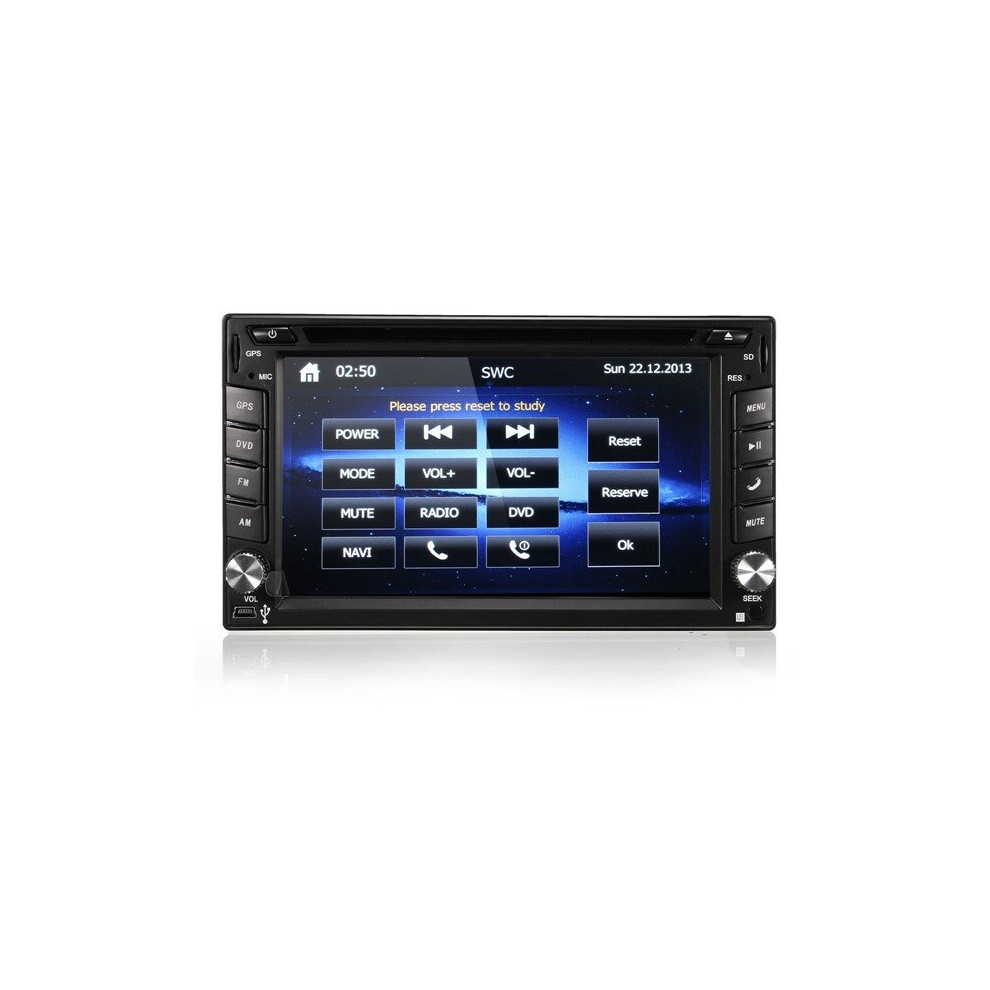 Gps Navigation Hd 2Din 6.2 Inch Car Stereo Dvd Player Bluetooth Ipod Mp3 Camera 600380816392
