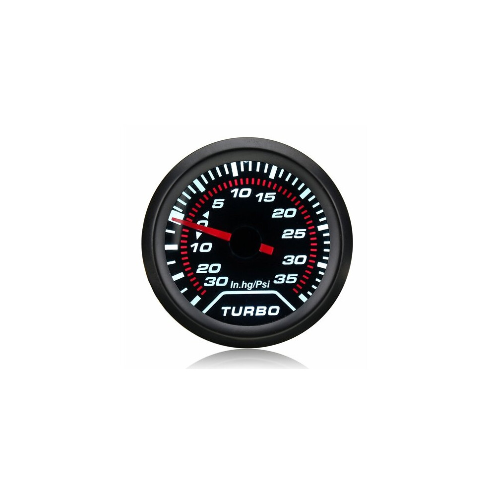 Universal 52Mm 2 Led Car Turbo Boost Press Pressure Gauge Smoked Dial Psi White 605749314595