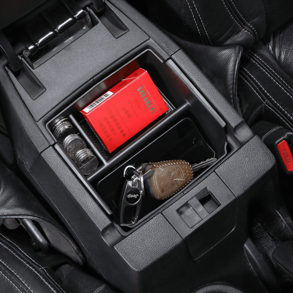 Armrest Car Storage Box Central Console Tray Box Card Phone Holder For Jeep Wrangler Jk 2011-2017 4713477023651