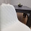 Grey Dining Set with 4 Diamond Stitched White Chairs and 1 Bench 5