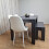 Grey Dining Set with 4 Diamond Stitched White Chairs and 1 Bench 12