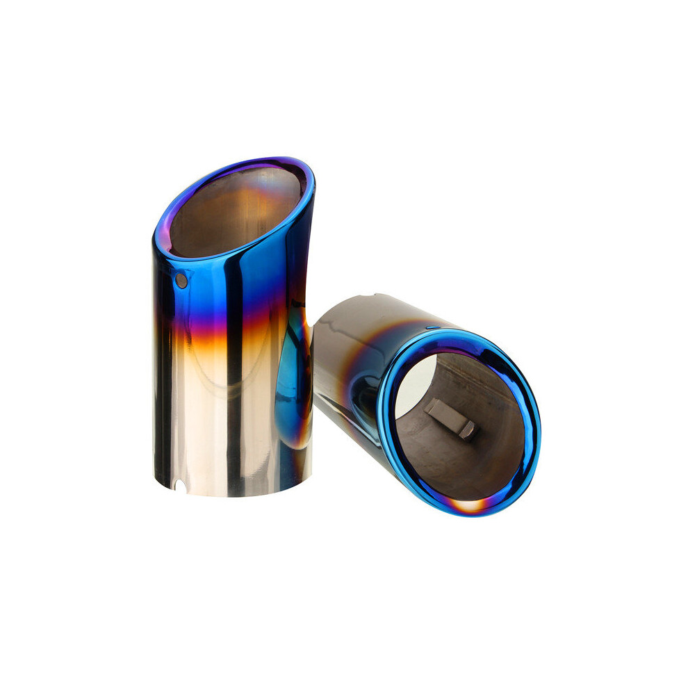 Pair Bluing Muffler Exhaust Tailpipes Tips For Bmw E90 E92 328I 325I 3 Series 304692453596