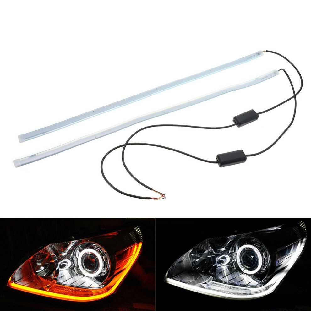 30Cm 45Cm 60Cm Car 2835 Led Strip Daytime Running Turn Signal Sequential Flow Lamp Light 704892605731