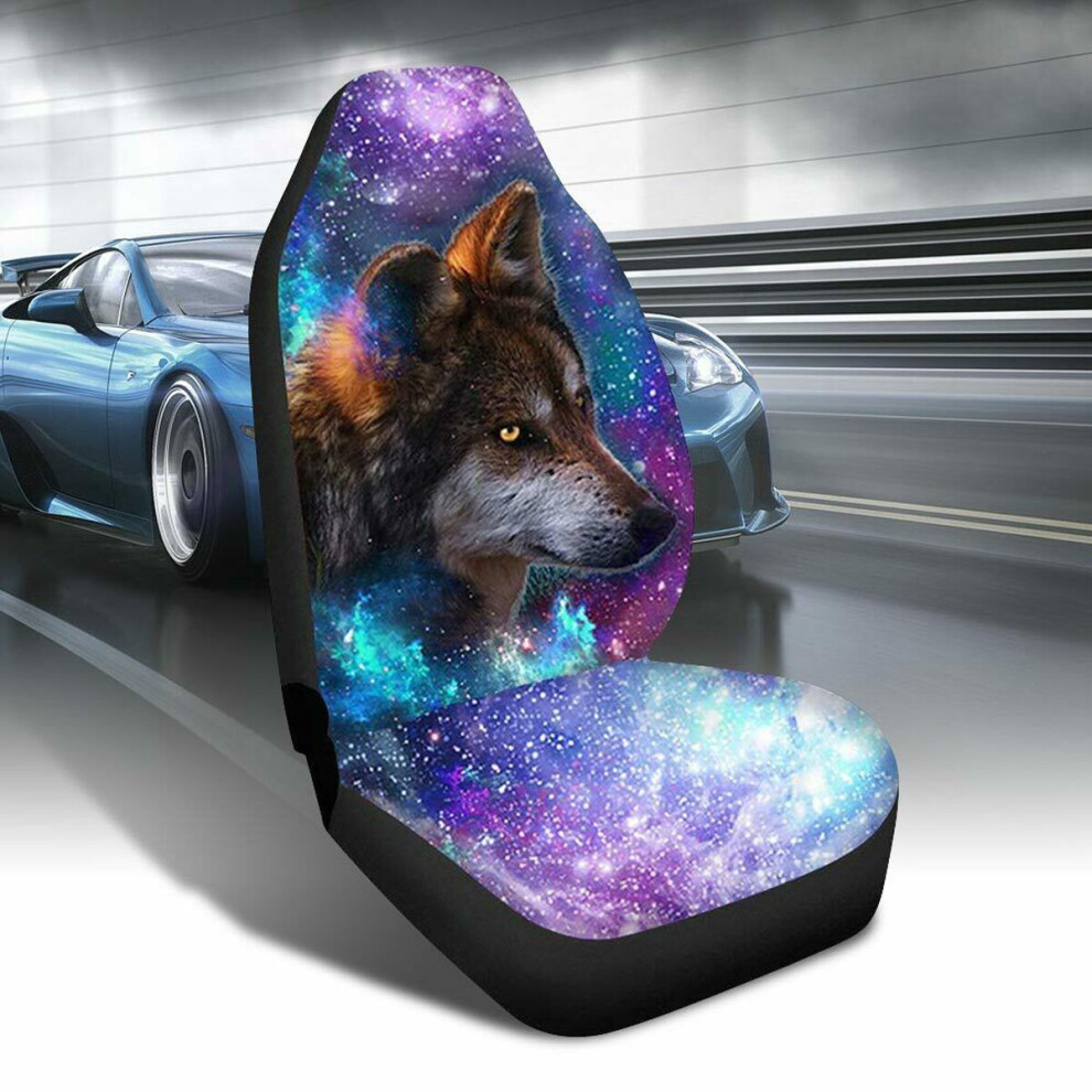 1Pc Universal Car Front Seat Cover Wolf Cushion Polyester For Auto Suv Truck 784958007877