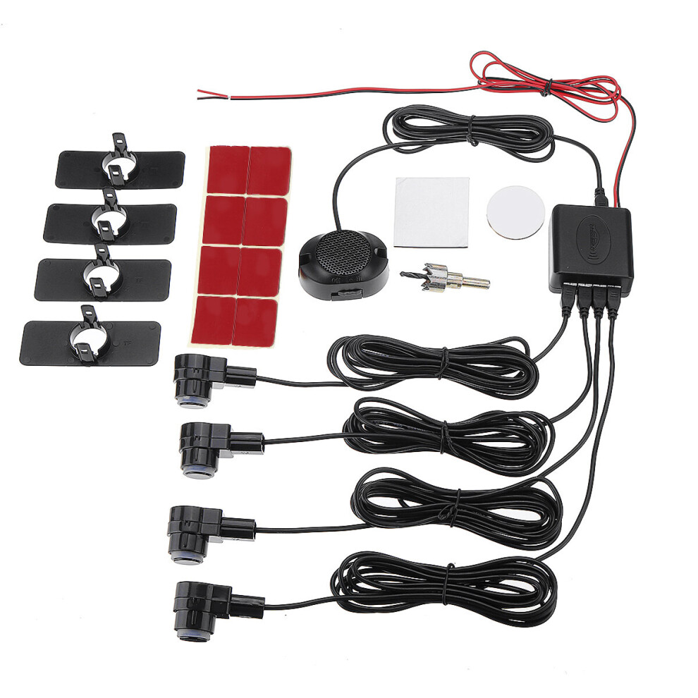 16.5Mm Flat Sensor Auto Reverse Parking System Front Rear Radar Detector With Buzzer 6957076940386