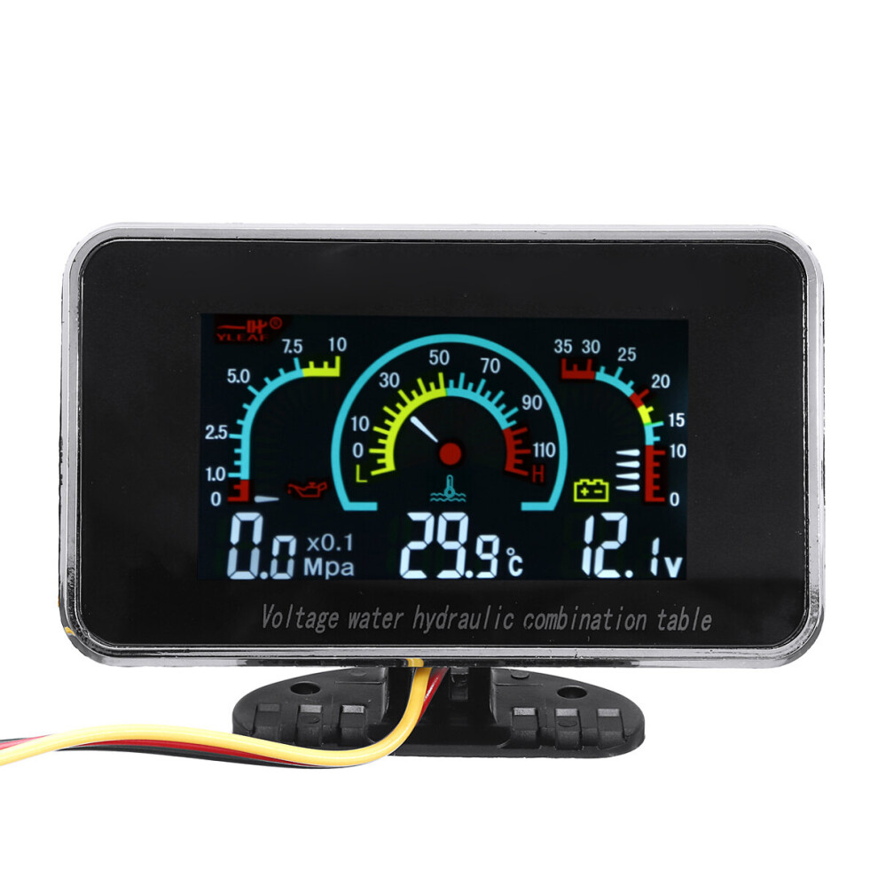 3 In 1 Lcd Car Digital Voltmeter Oil Pressure Water Temp Gauge 12-24V 8282775652109