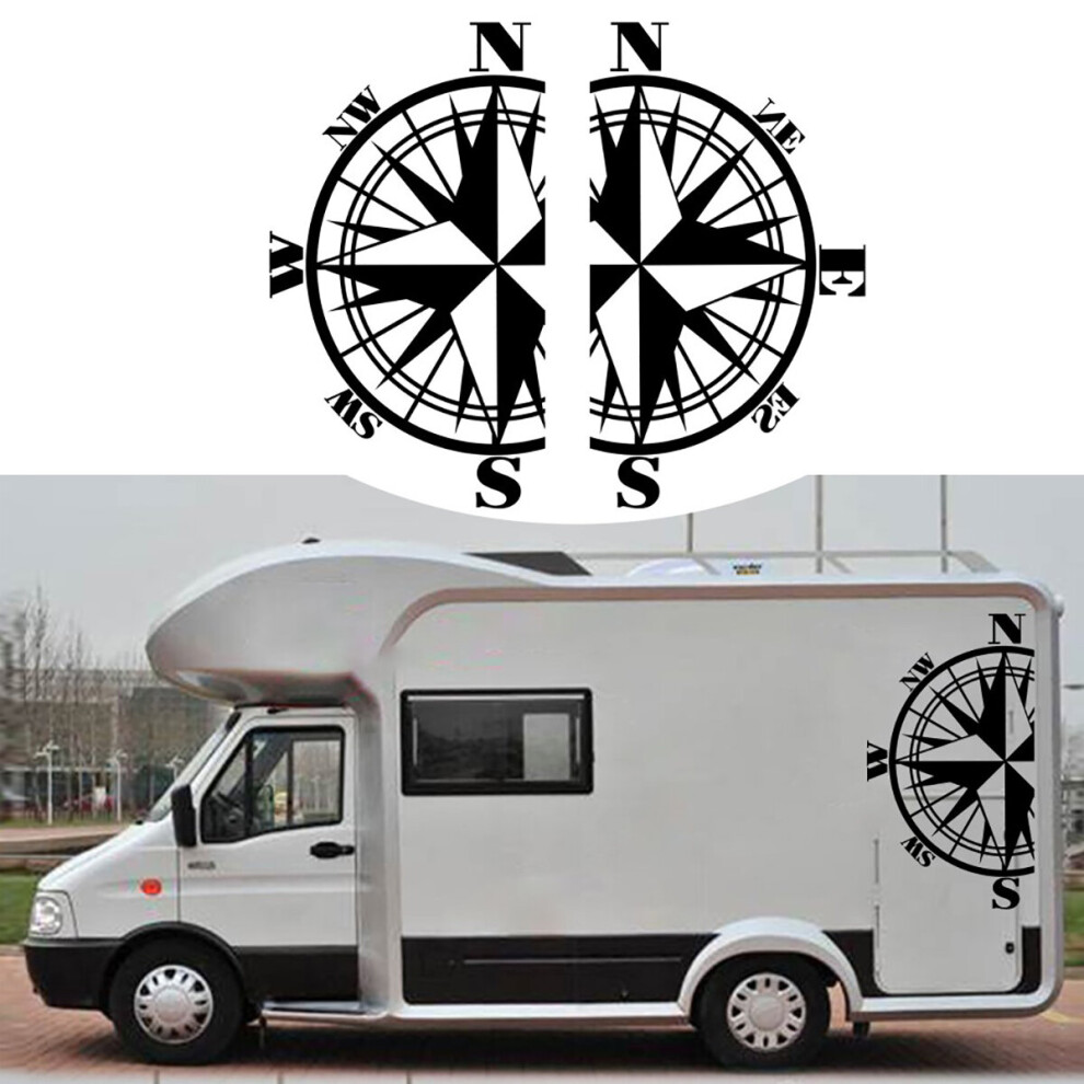 2Pcs Side Stickers Decals Compass For Vw Multivan Transporter Caravelle T4 T5 T6 6900077567199