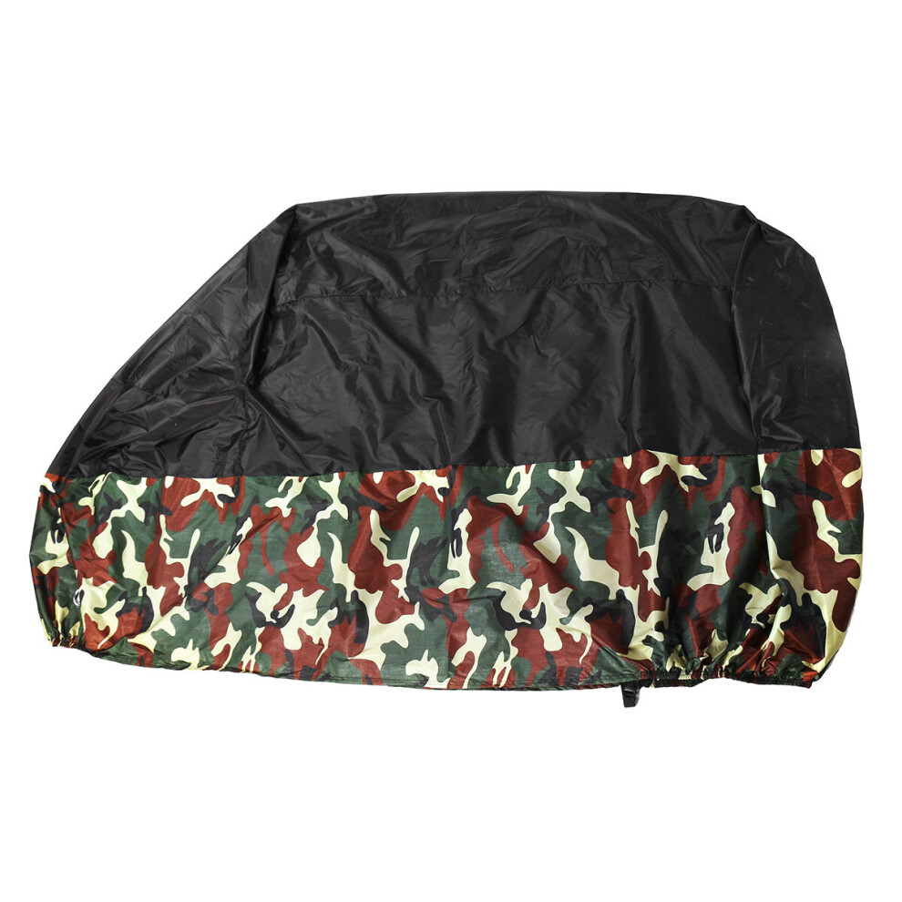 190T Camouflage Motorcycle Waterproof Cover Universal Bike Outdoor Scooter Cruiser Sunproof Protective Black 6900067358523