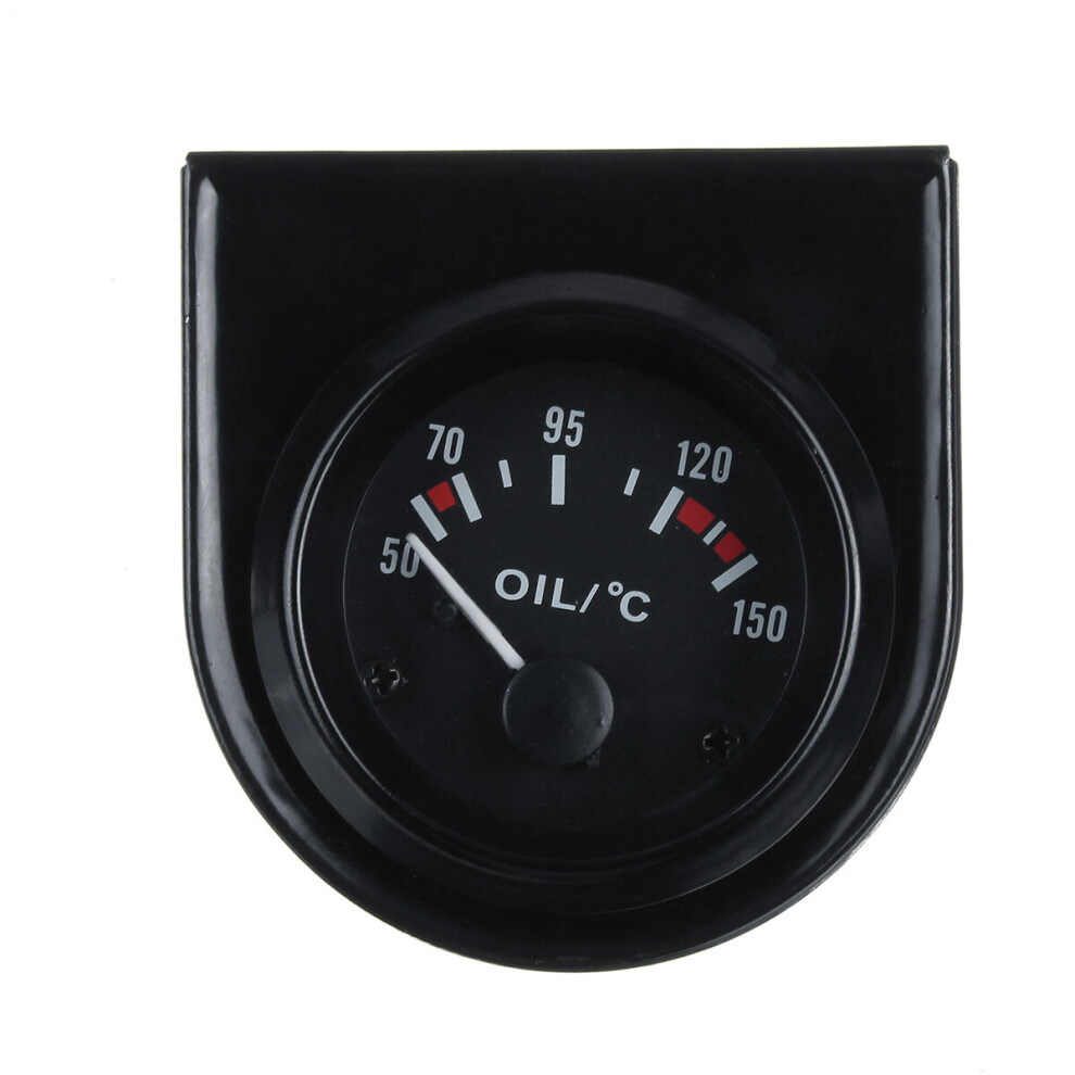 2'' 52Mm Universal Car Pointer Oil Temperature Temp Sensor Gauge Led Black/Light 733556608900