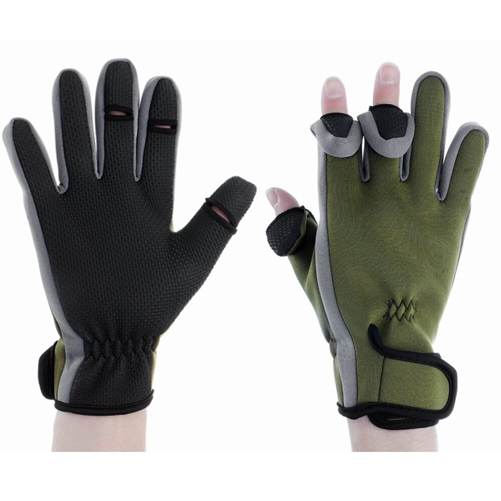 Waterproof Neoprene Camo Gloves Motorcycle Racing Folding Fingers Fishing Shooting Hunting 6900042680014