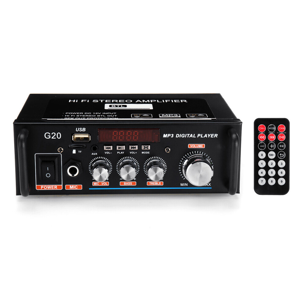 G20 Mini 600W Digital Bluetooth Stereo Amplifier Support Hifi Usb Fm Mic Sd Port 12V 110-220V For Car Home 6906138922815
