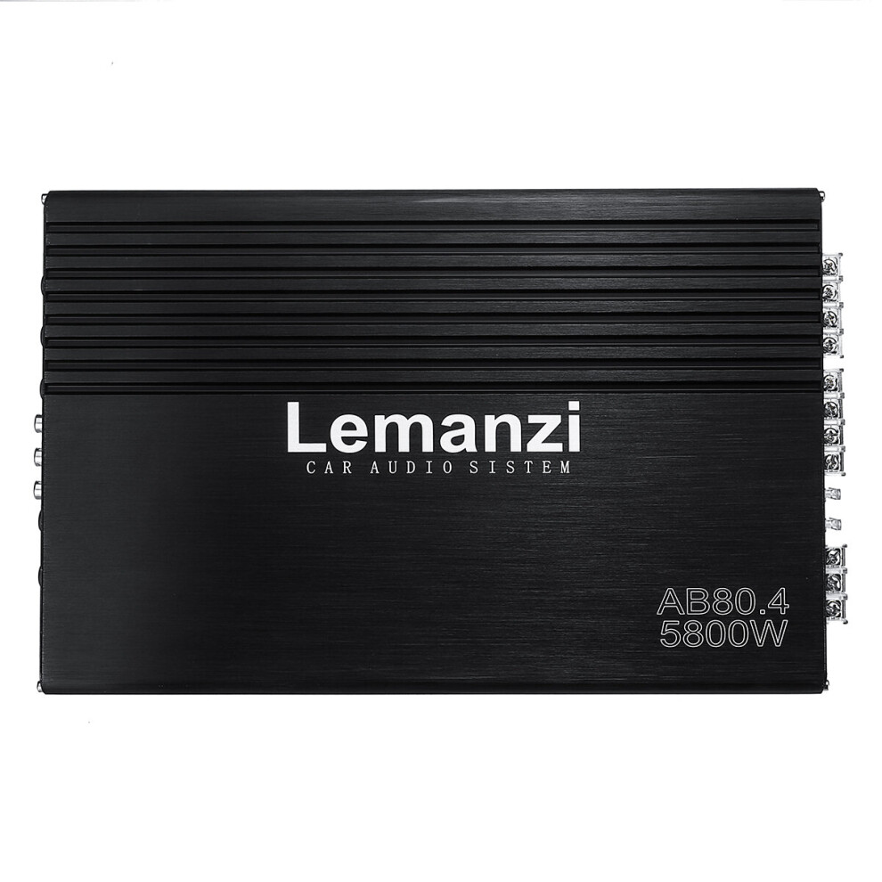 5800W 12V High Power Four-Way Amplifier Car Amplifier Hifi Audio Stereo Subwoofer Black 6906142680152