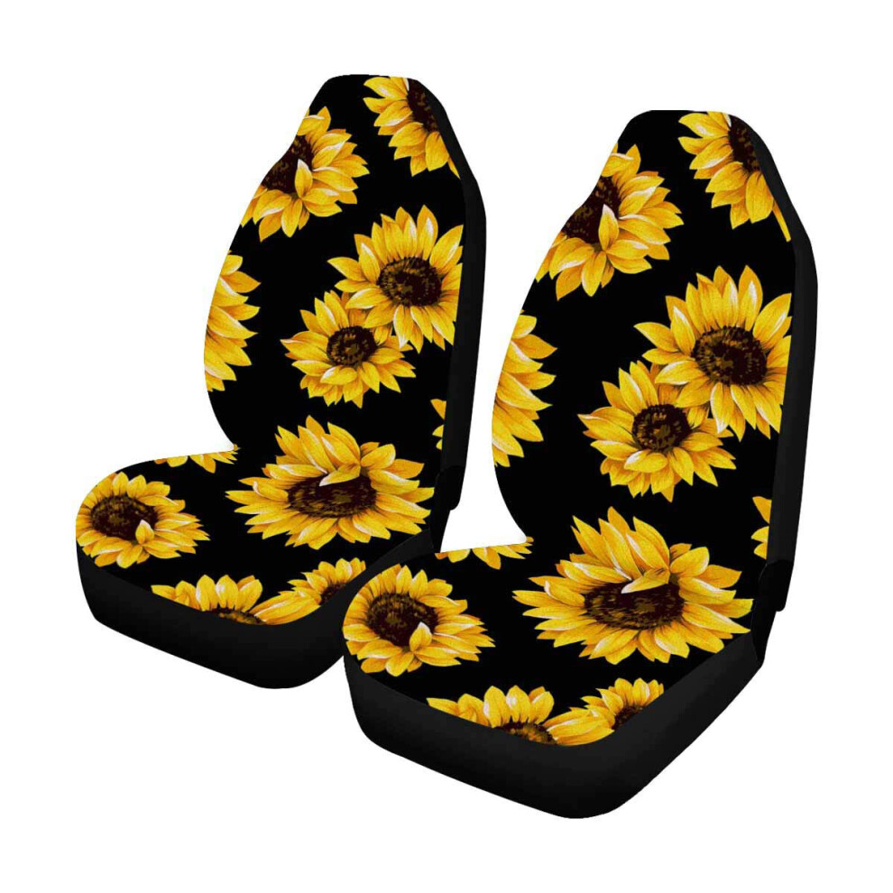 2Pcs/Set Printing Universal Car Seat Covers Front Seat Head Rest Protectors 6036127306774