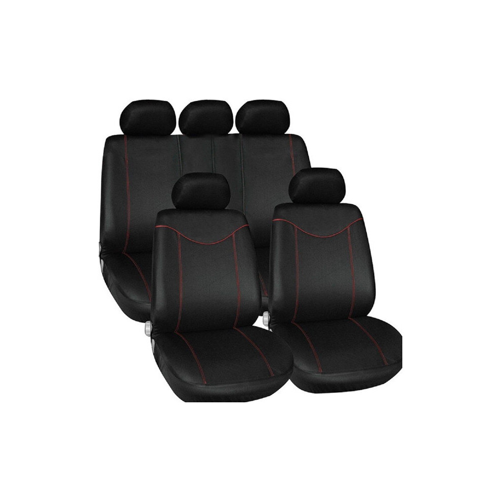Tirol Car Seat Covers Universal Fit Suv Sedans Mesh Read Line Black 615150887717