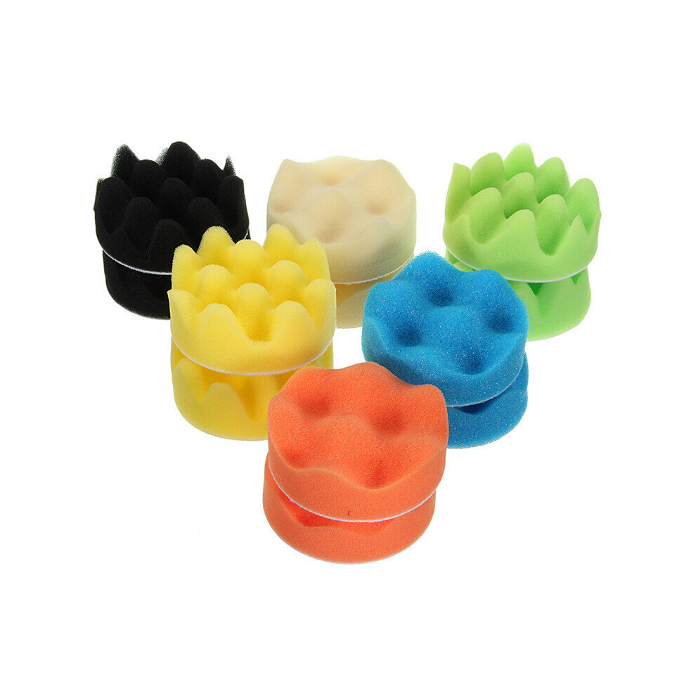 16Pcs 3 Inch Sponge Polishing Foam Waxing Buffing Pads Kit Compound Auto Car And Drill 190268983426