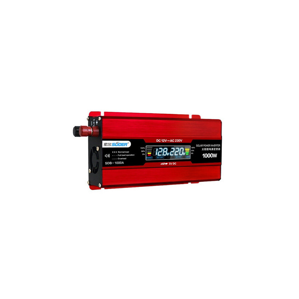 Suoer 1000W Led Display 12V To 220V Solar Power Pv Car Inverter Converter Usb Port 304692411565