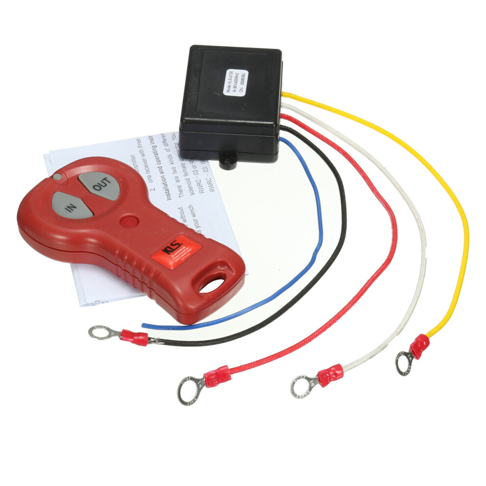 Dc 9-30V 433Mhz 434Mhz Winch In Out Wireless Remote Control Switch Kit For Jeep Atv Suv Truck Off Road 6908251779994