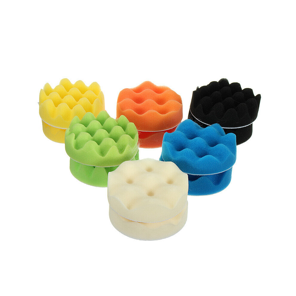 16Pcs 4Inch Sponge Polishing Foam Waxing Buffing Pads Kit Compound Auto Car Drill 190268983457