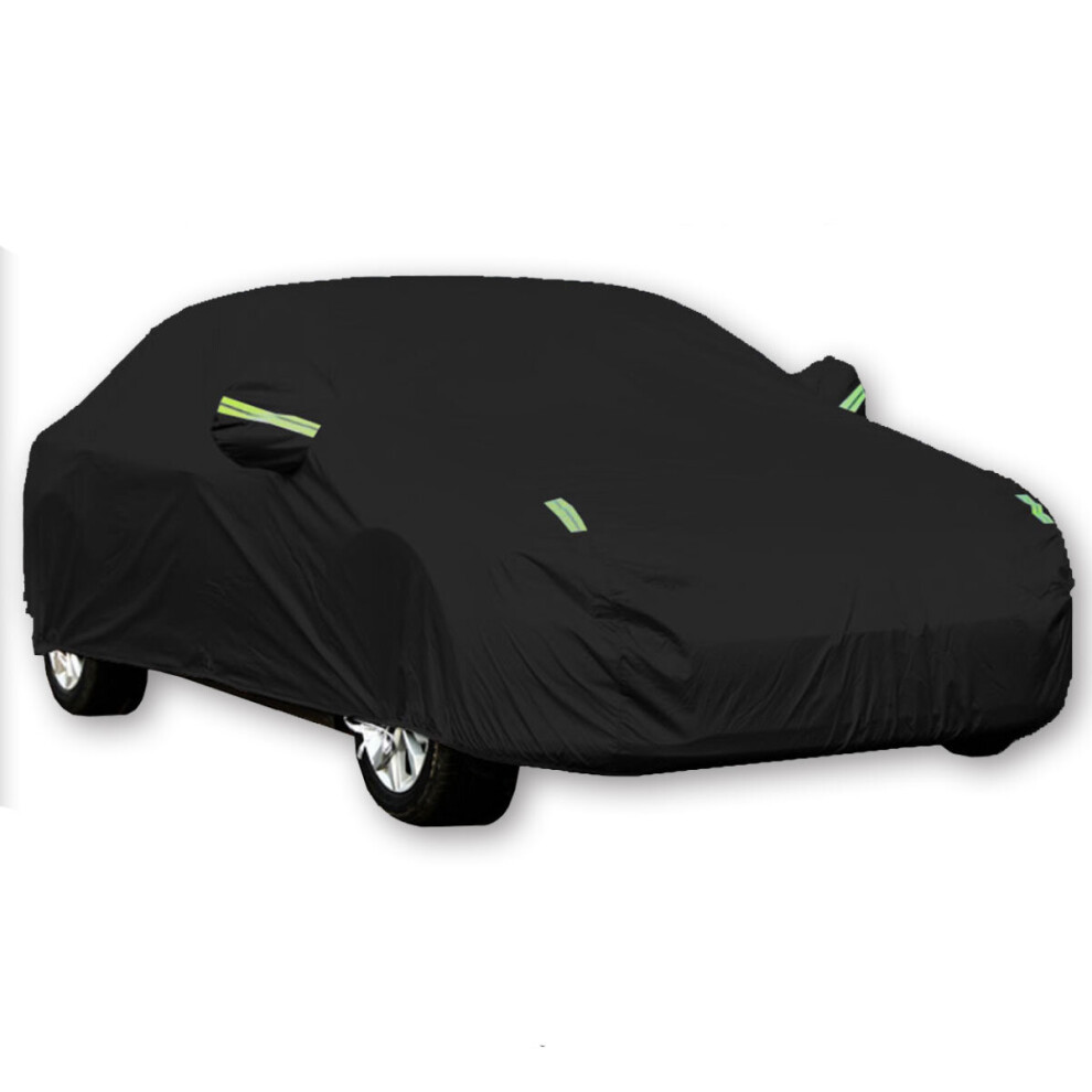 Full Car Cover Waterproof Sun Rain Heat Dust Uv Resistant Protection 190T Black 350122017005