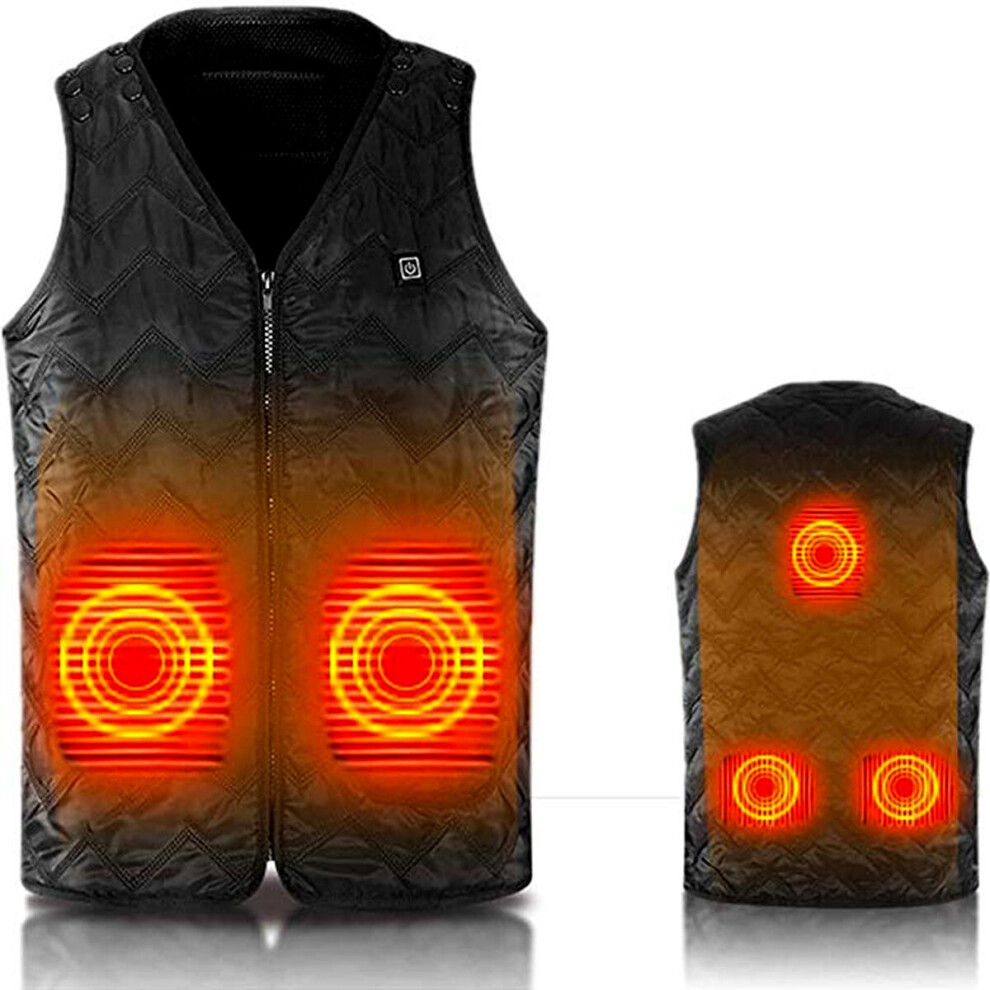 Intelligent Usb Heating Sleeveless Vest Lightweight Warm Heated Pad Winter 000468161947