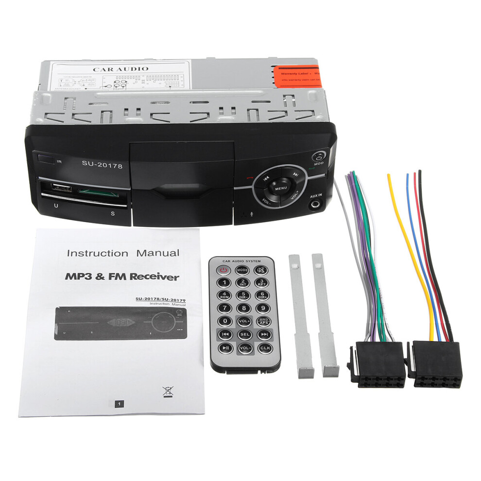 Bluetooth Car Stereo Fm Radio Sd/Usb/Aux Rc Mp3 Player 304692444372