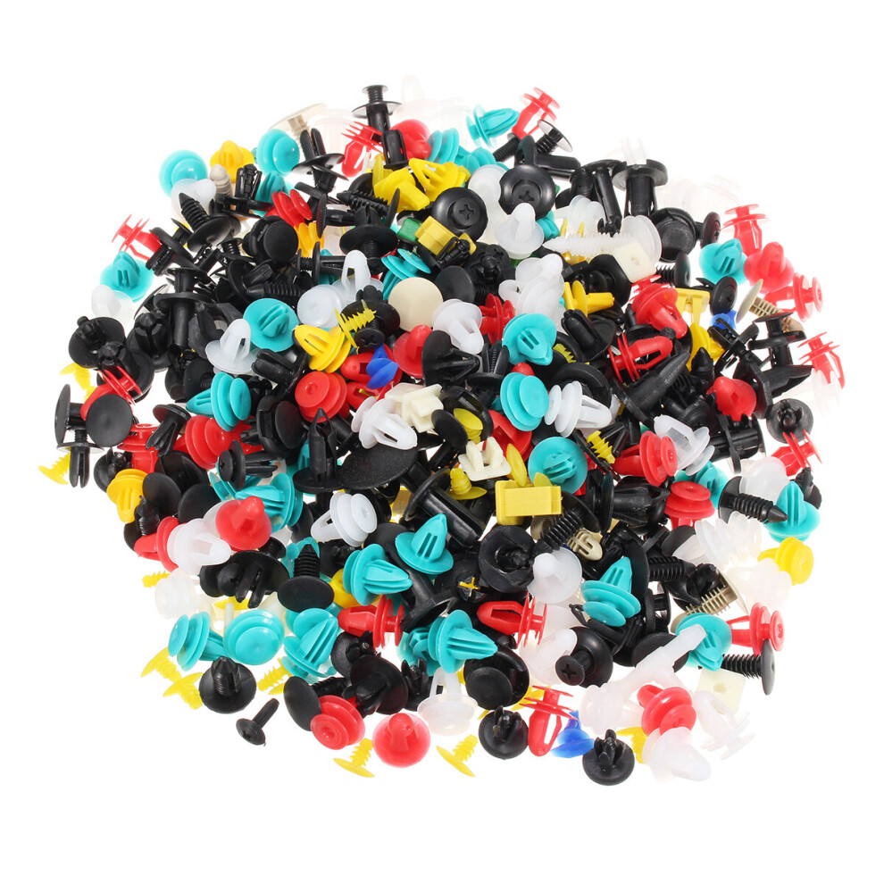 500Pc Push Pin Mixed Door Trim Panel Clip + Fastener Bumper Rivet Retainer 604267789748