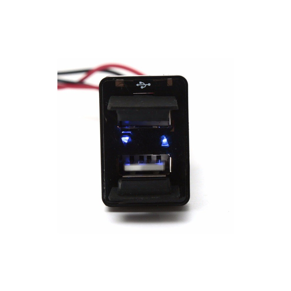 Dual Usb Charger Phone Gps Mp3 For Toyota Prado 150 Fj Cruiser Rav4 Land Cruiser Black 979951025601