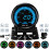 2'' 52mm Car Turbo Boost Pressure Gauge Meter Digital LED Display w/Sensor 2 BAR 1