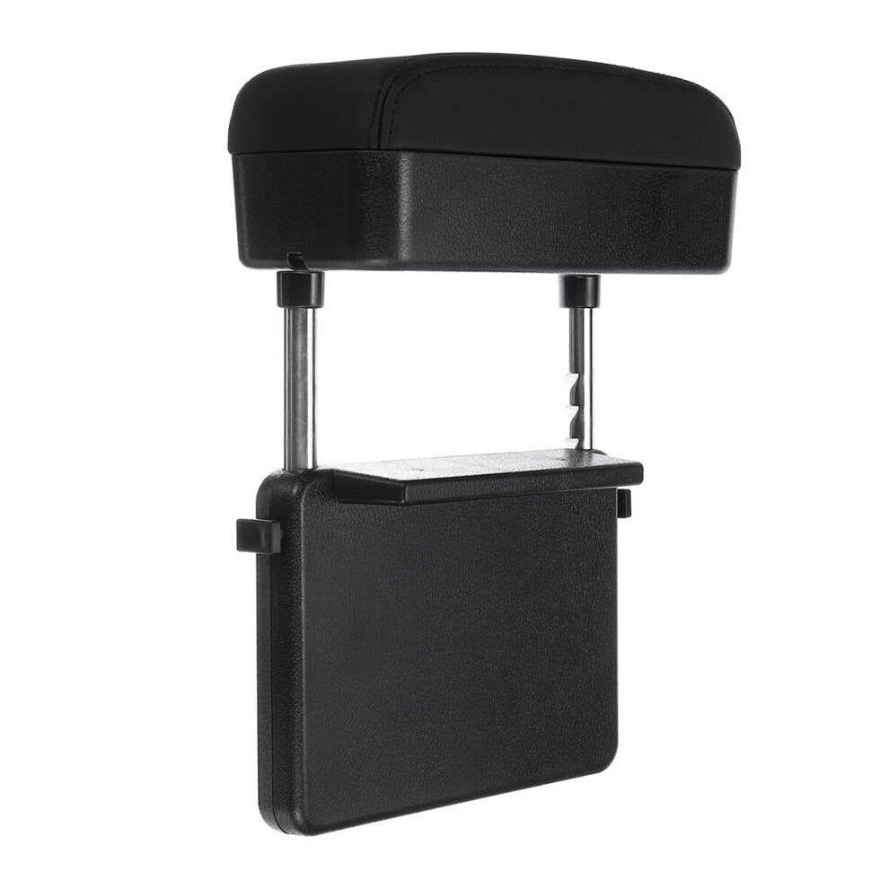 Universal Retractable Car Center Central Console Armrest Box Pu Storage Case Car Accessories Black 703925353120