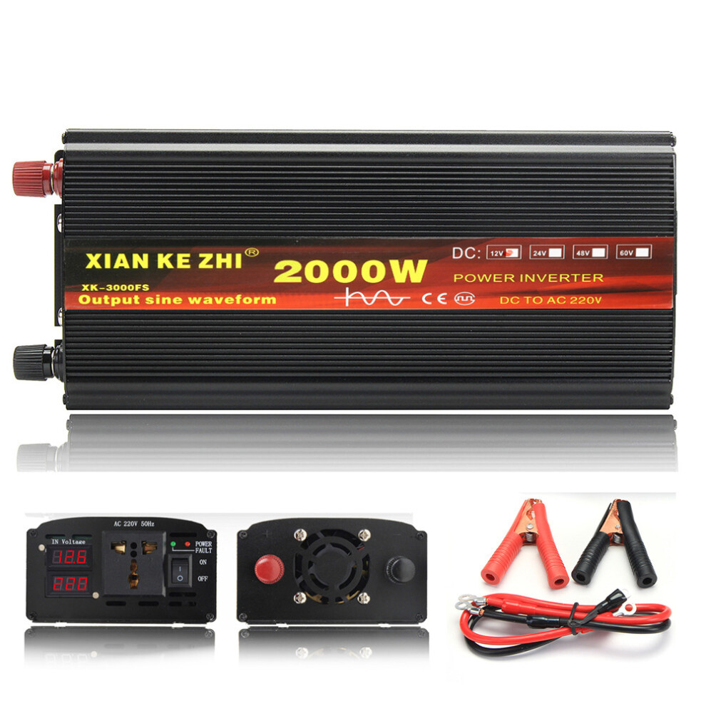 2000W/3000W/4000W Power Inverter Pure Sine Wave Transformer 12V/24V To 220V Auto 6900027841539