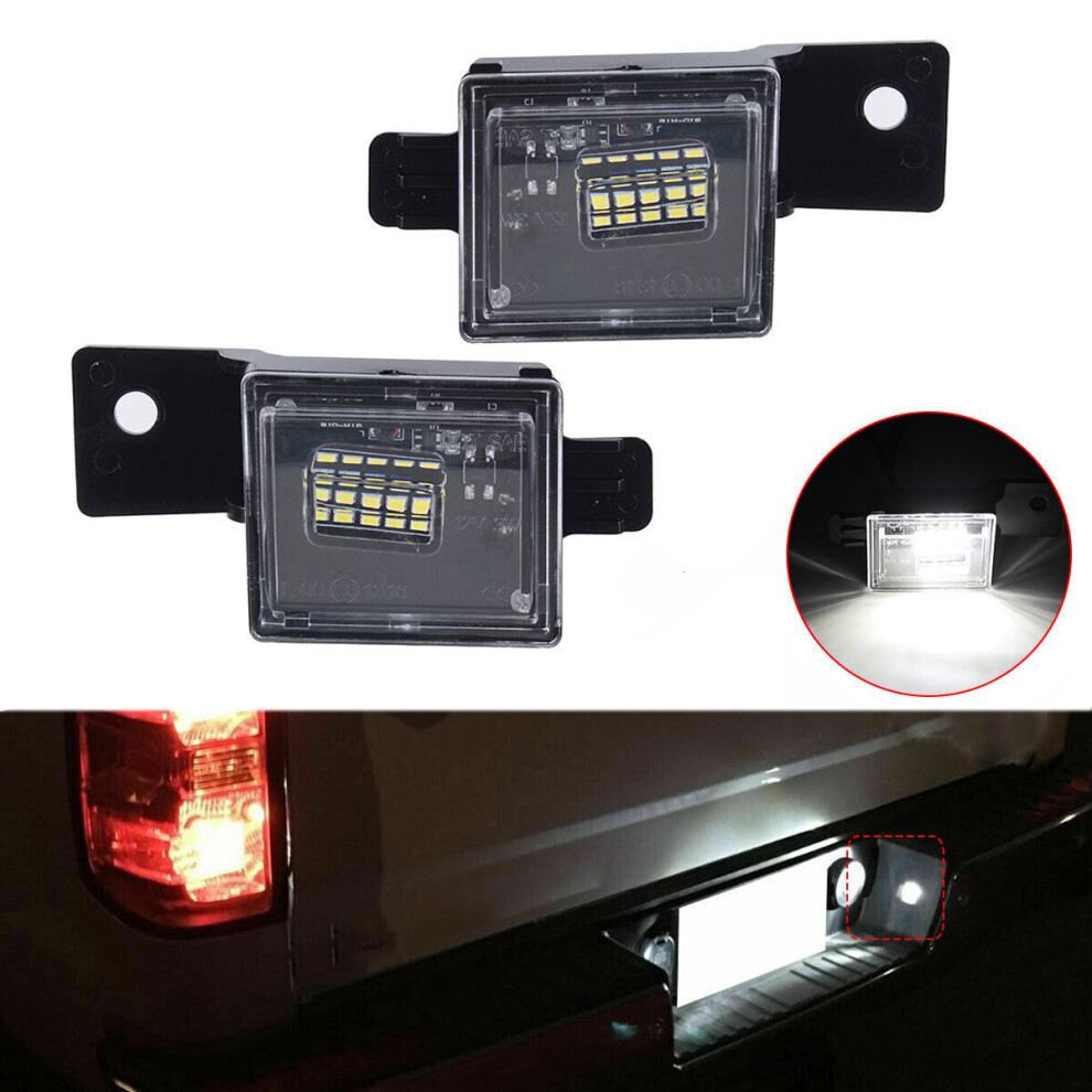2Pcs Led License Plate For Chevy Silverado 2014-2018 Gmc Sierra Bright Smd Light 630808395321