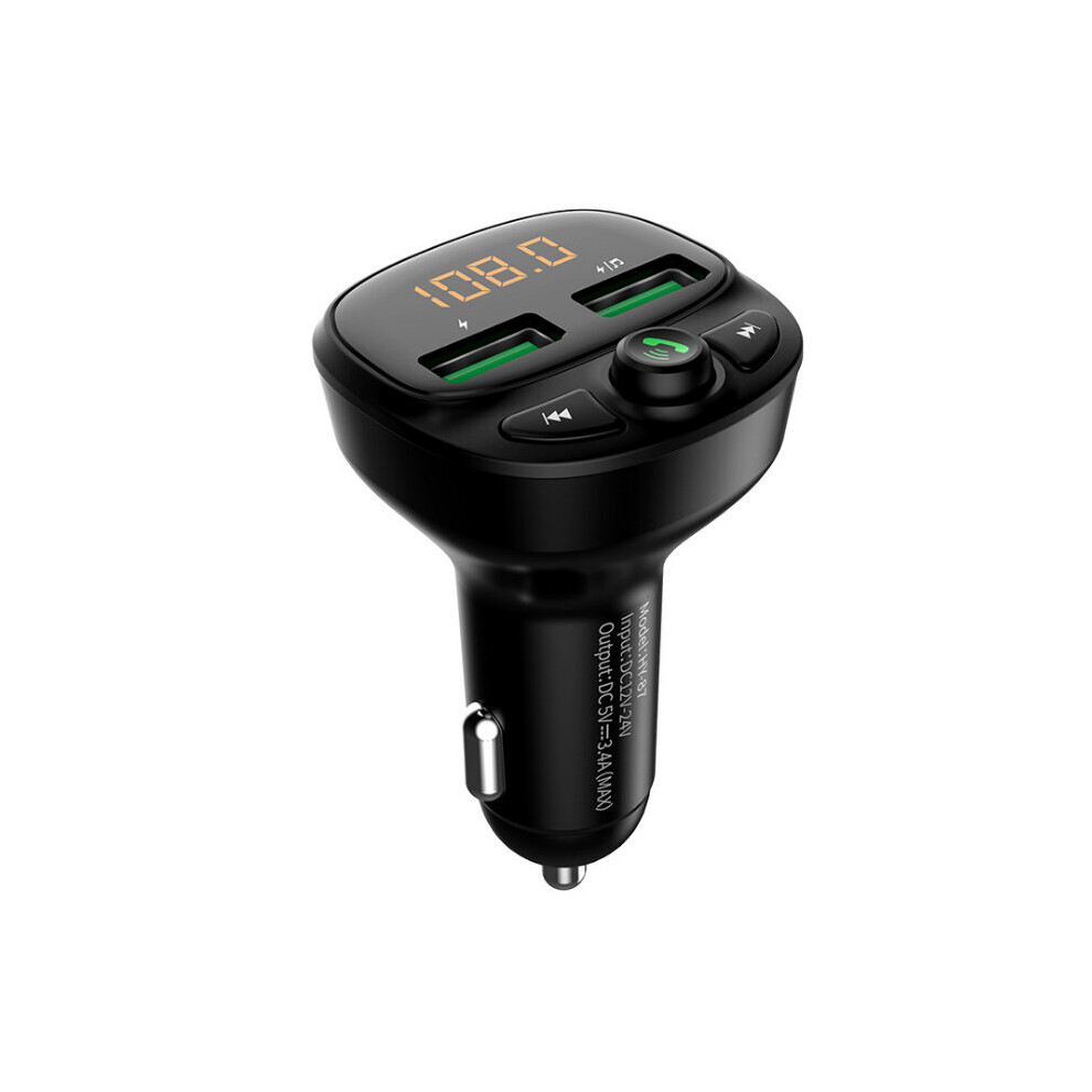 Hy87 Car Mp3 Bluetooth Charger Dual Usb Cig Arette Lighter Qc3.0 Fast Charging 6906140080176