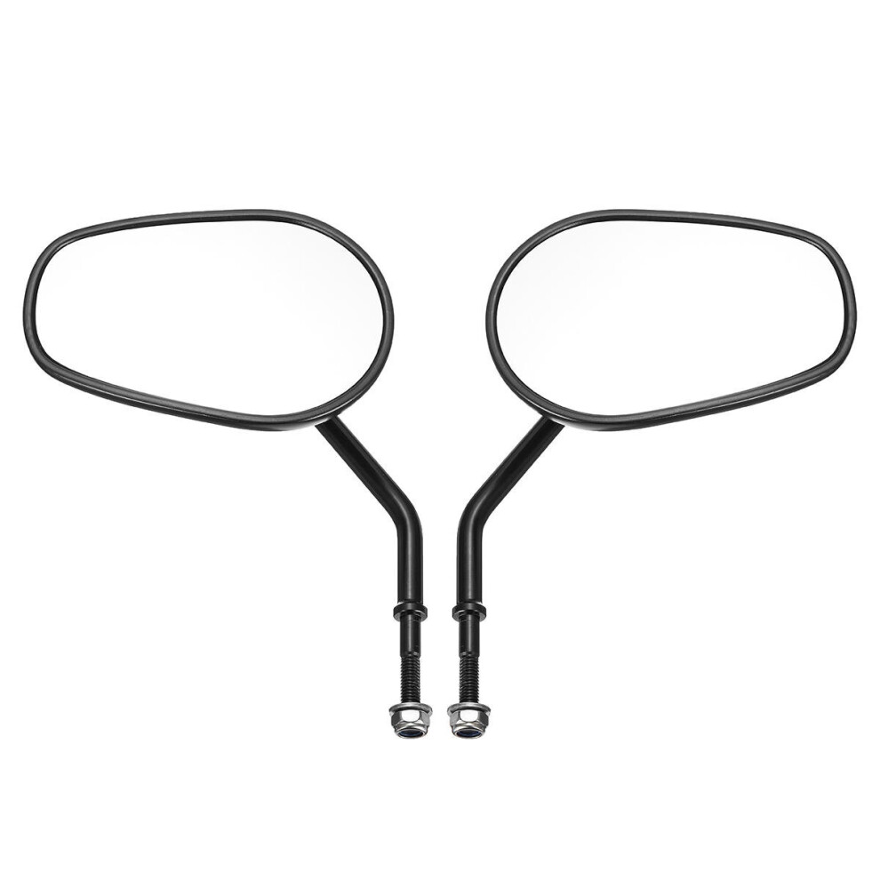 8Mm Aluminum Alloy Left Right Rear View Side Motorcycle Mirrors For Harley Black 831602029010