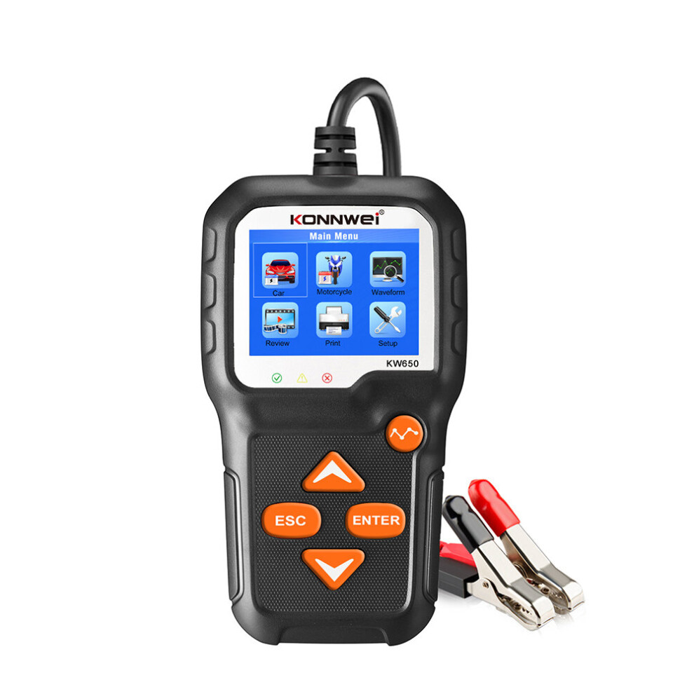 KONNWEI KW650 Battery Tester 6V 12V Car Motorcycle Battery System Analyzer Color Display Automotive Charging Diagnostic Tool Detection Tool-image-OPC-PCFWNWS-NEW