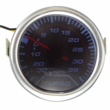52 mm Universelles Blaues LED Zeiger Turbo Boost Messgerät PSI Rauchgetönte Linse