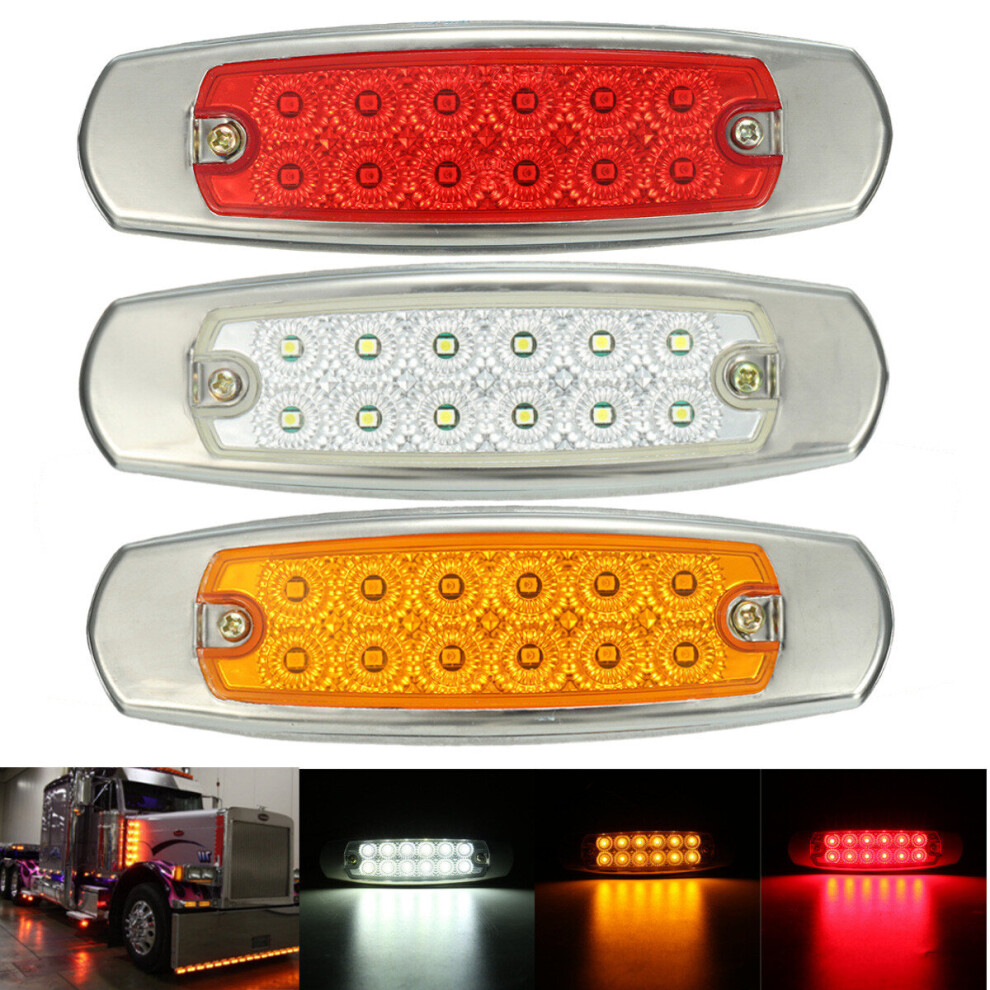 12V Led Side Marker Indicator Lamp For Truck Trailer Lorry Van Bus Light 190268243056