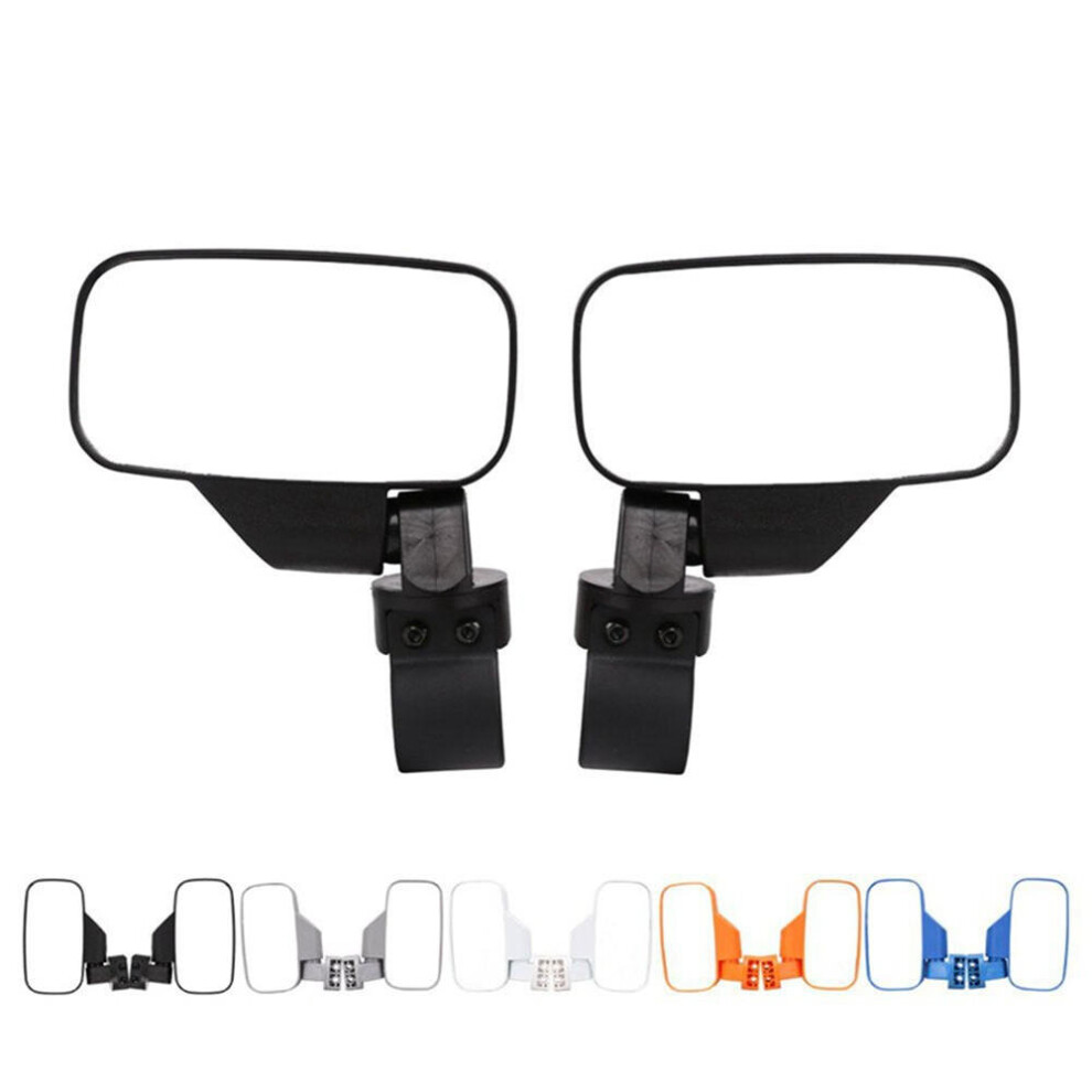 Pair Universal Motorcycle Mirrors Utv Handle Bar Side Rear View Mirrors Shockproof 611393360178