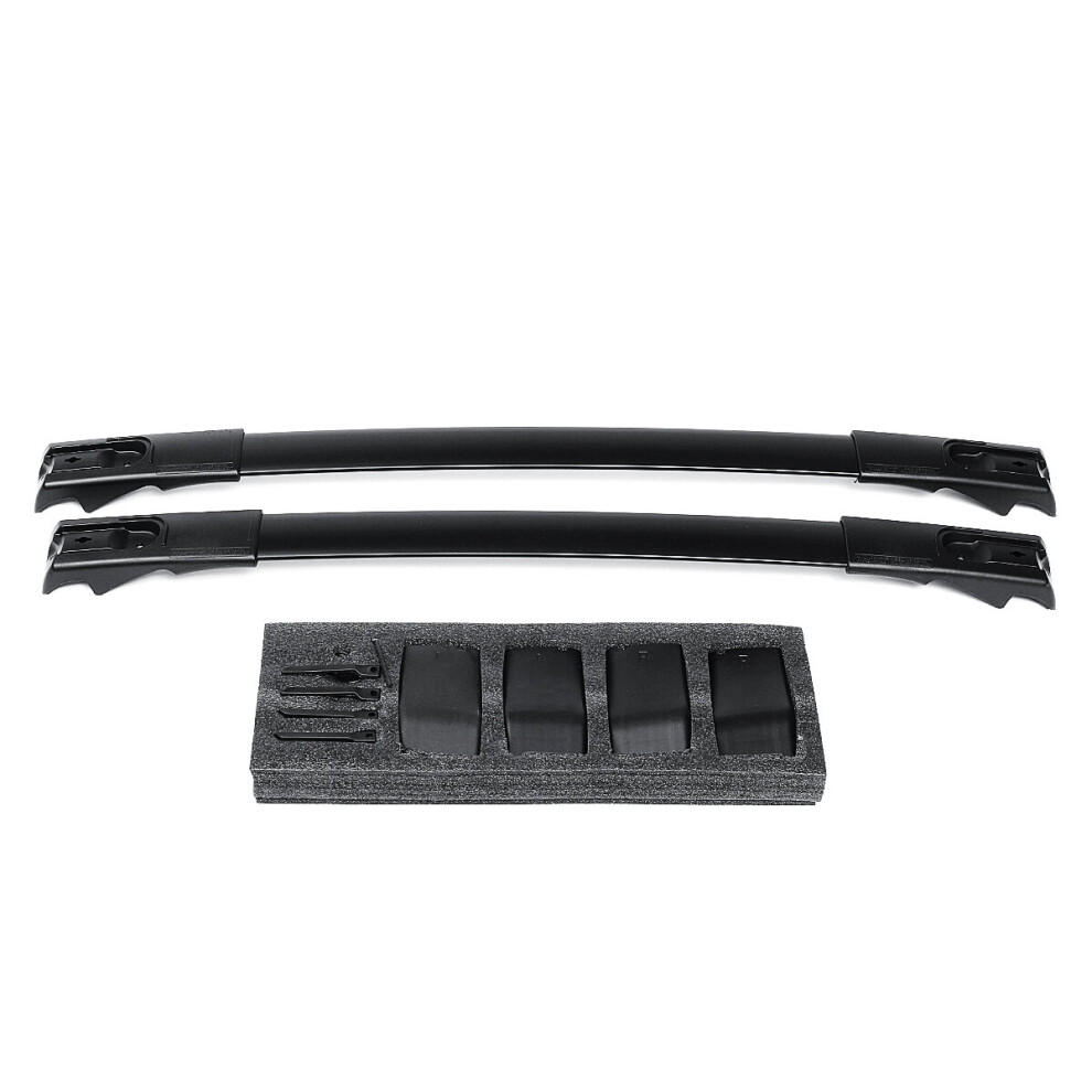 Aluminum Roof Top Adjustable Rack Cross Bar For Toyota Rav4 2013-2017 Black 851546101948