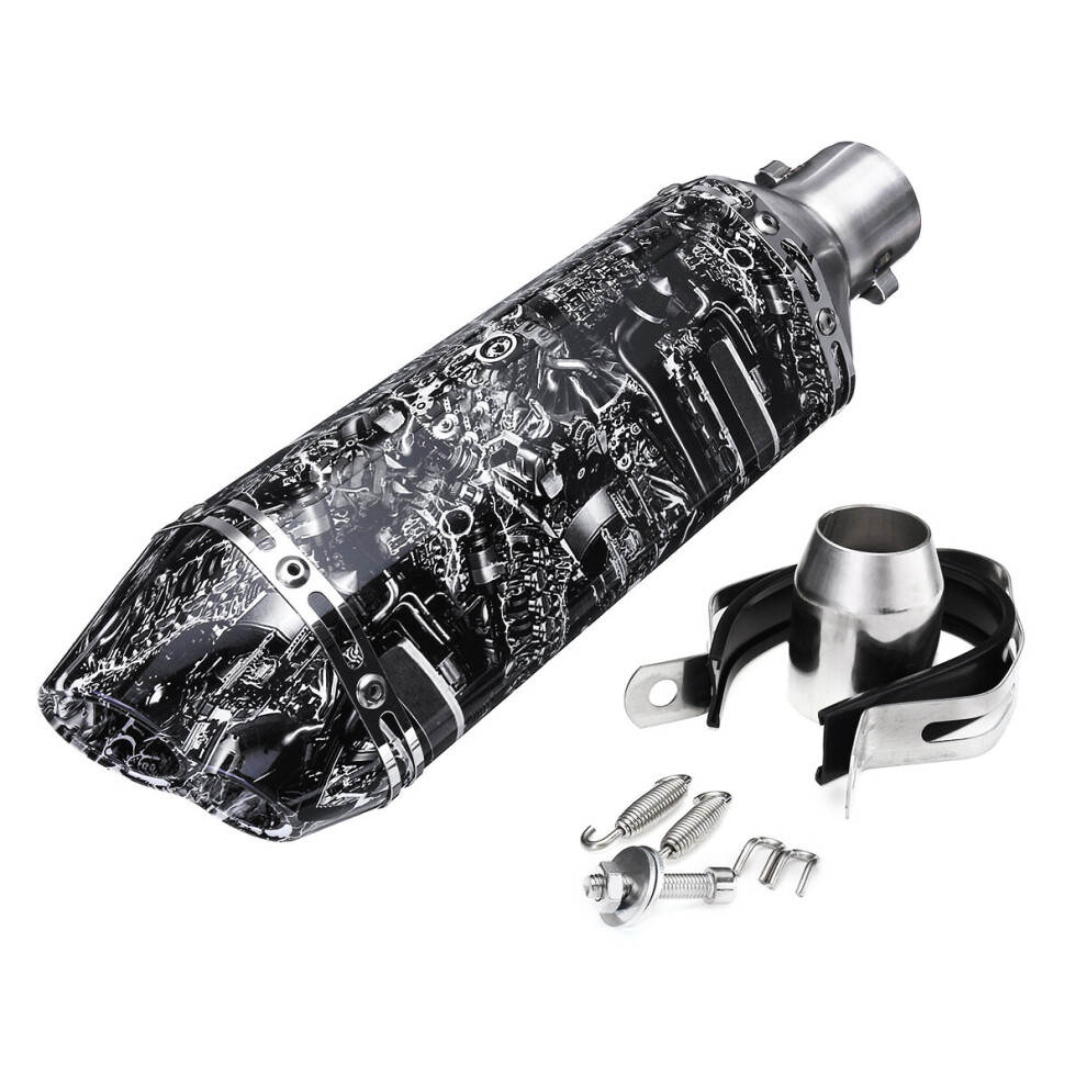 38-51Mm Motorcycle Bike Exhaust Tip Pipe Trim Muffler Stainless Steel Tail Tube 615350364742