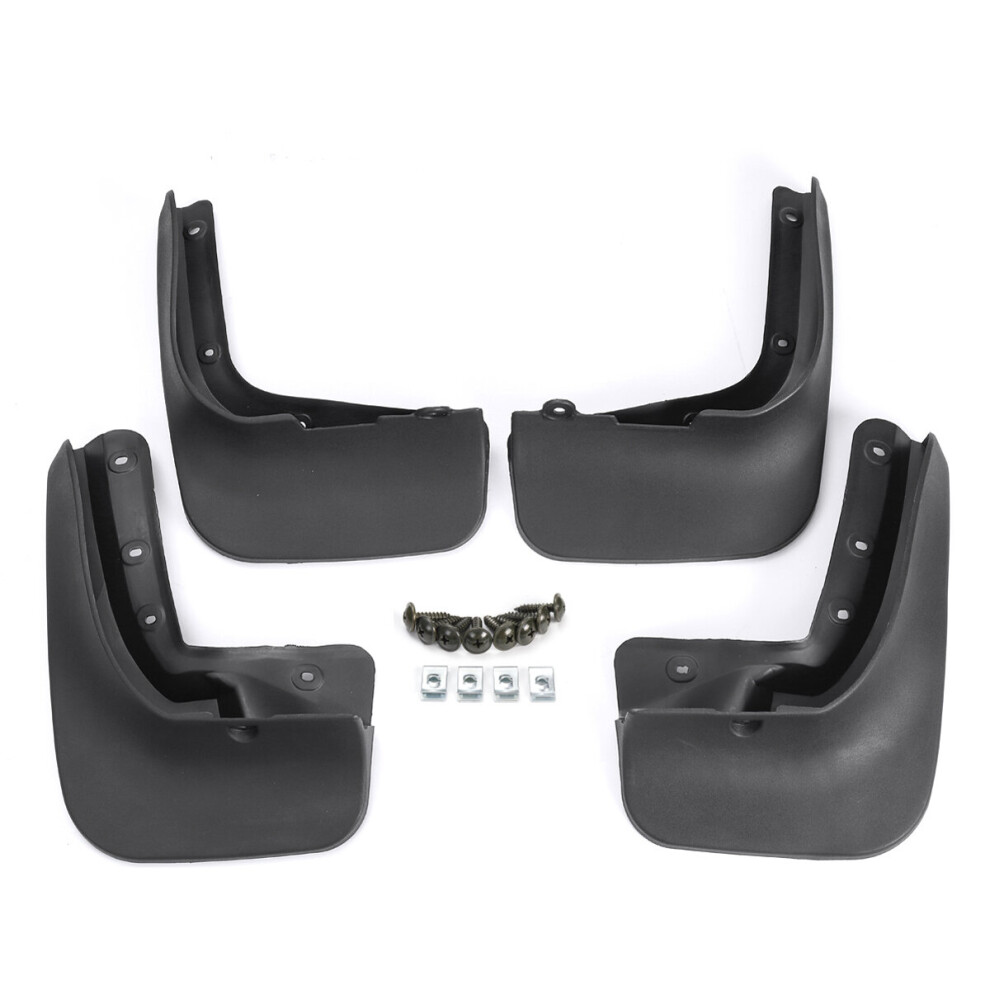 4Pcs Plastic Car Mud Flaps Mudflaps Splash Mudguards Fender For Vw Sharan Seat Alhambra 7N 2011-2018 Black 3796737029083