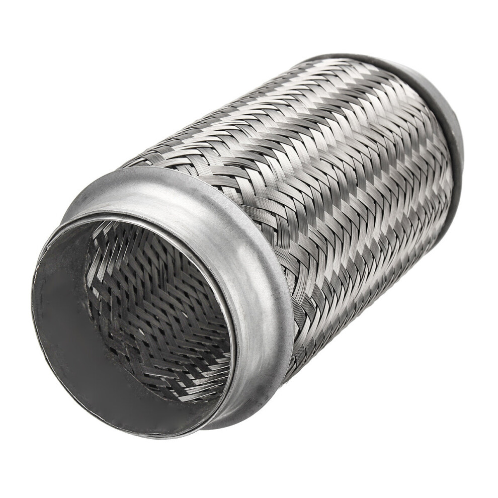 3 X 8 Inch 76 X 203Mm Weld On Exhaust Muffler Flex Pipe Stainless Steel Double Braid 6906136447808