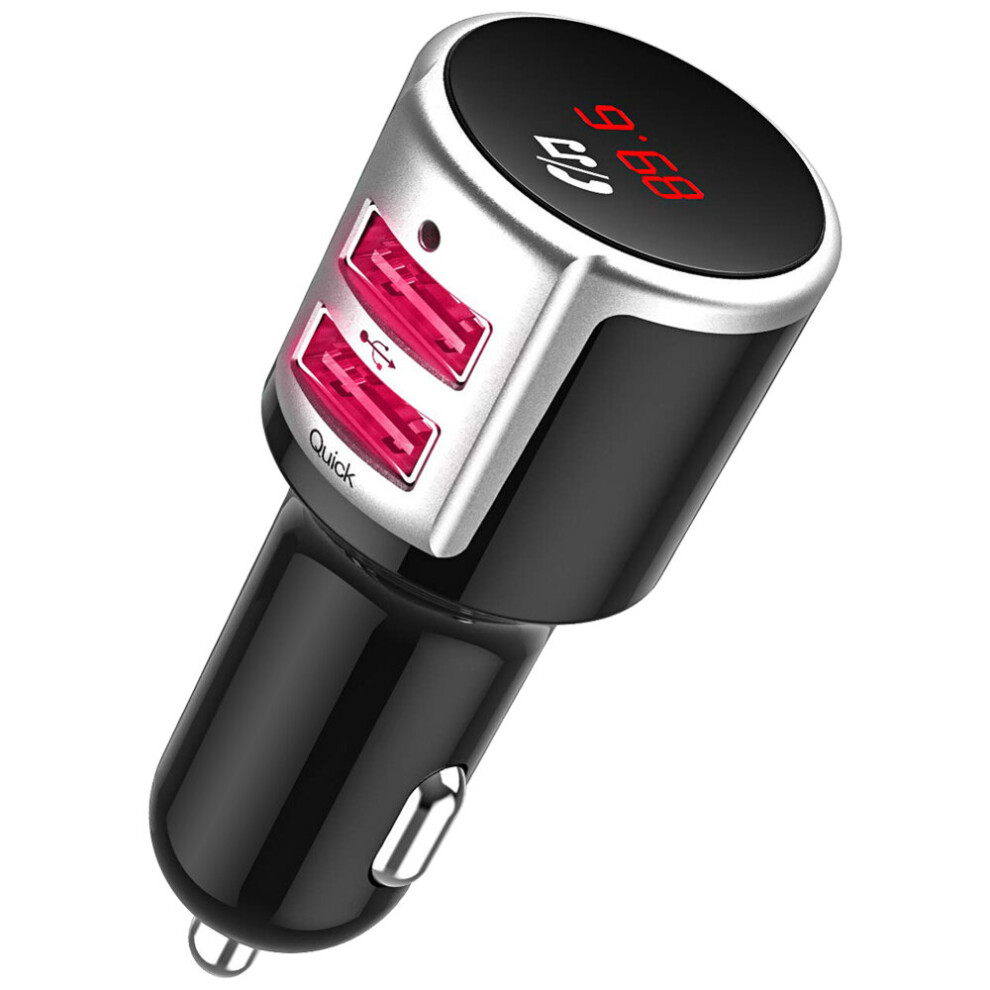Qc3.0 Quick Car Charger Bluetooth Fm Transmitter Mp3 Fast Charging Dual Usb Hands Free Call 690770221608