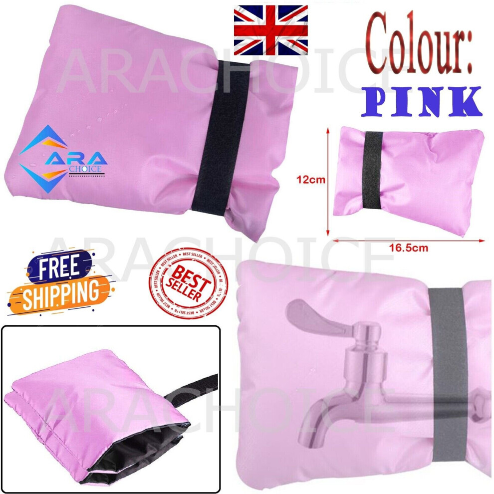 Pink Tap Frost Protector/Winter Thermal Insulated Cover/Outside Garden