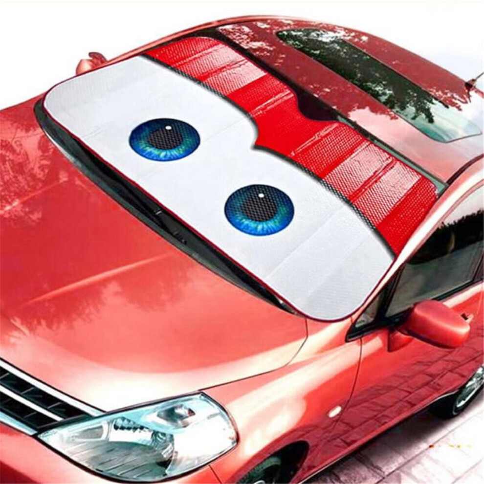 Eyes Heated Windshield Sunshade Curtain Car Window Windscreen Cover Auto Sun Visor Uv Protection Black/Green/Yellow 846976732435