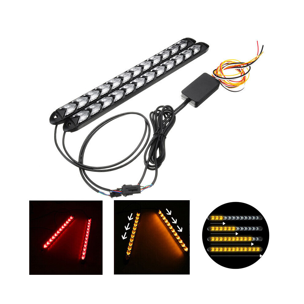 12V Sequential Flowing Water Flash Led Strip Turn Lights Red/Amber 9403950987116