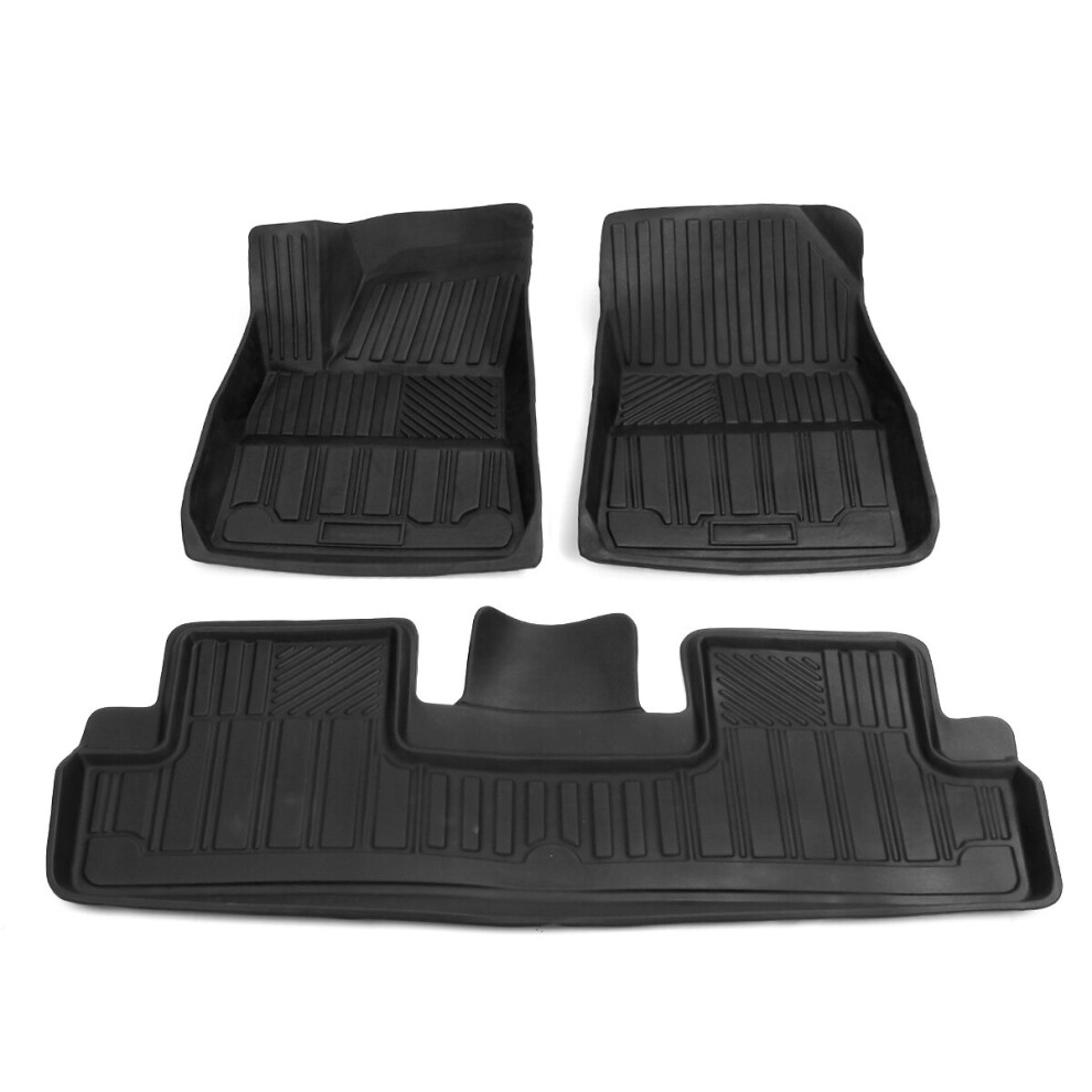 Tpe Waterproof Car Floor Mat For Tesla Model 3 All-Weather Fits Black 791351235172