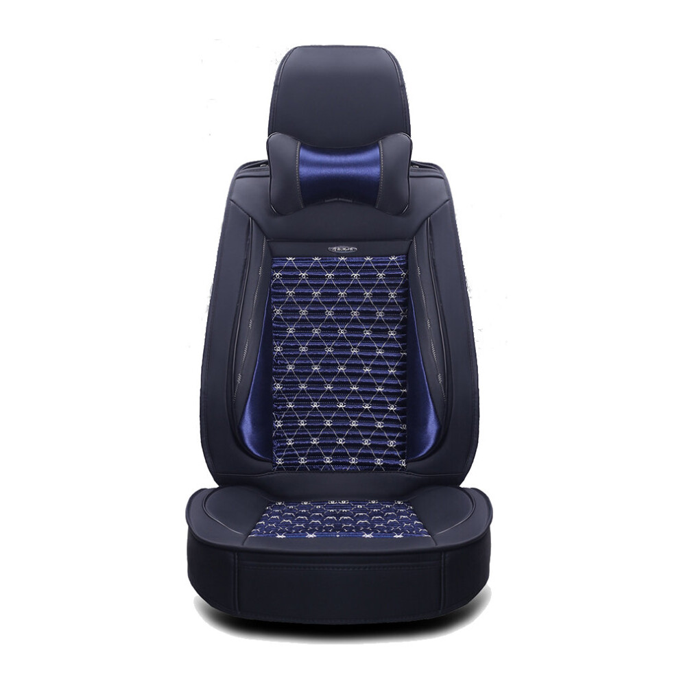 Full-Surround Universal Car Front Seat Cover Pu Leather Cushion Mat Back Storage 784958007860