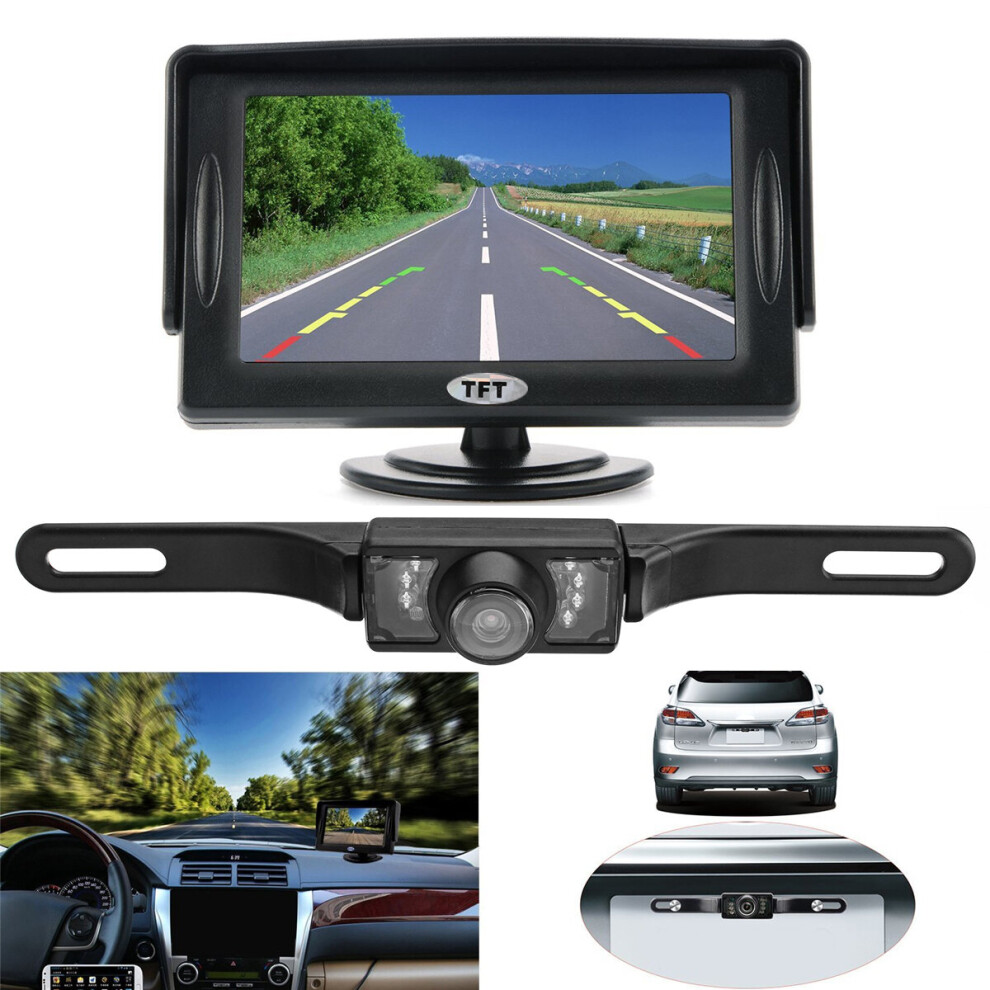 4.3Inch Tft Lcd Car Rear View Monitor With Backup Camera Waterproof Night Vision 190268349307