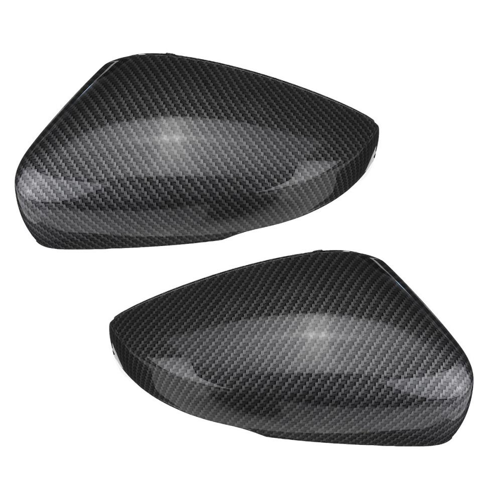 2Pcs Carbon Fiber Door Wing Caps Rearview Mirror Covers For Vw Polo 6R 6C 2010-2017 6906140764243
