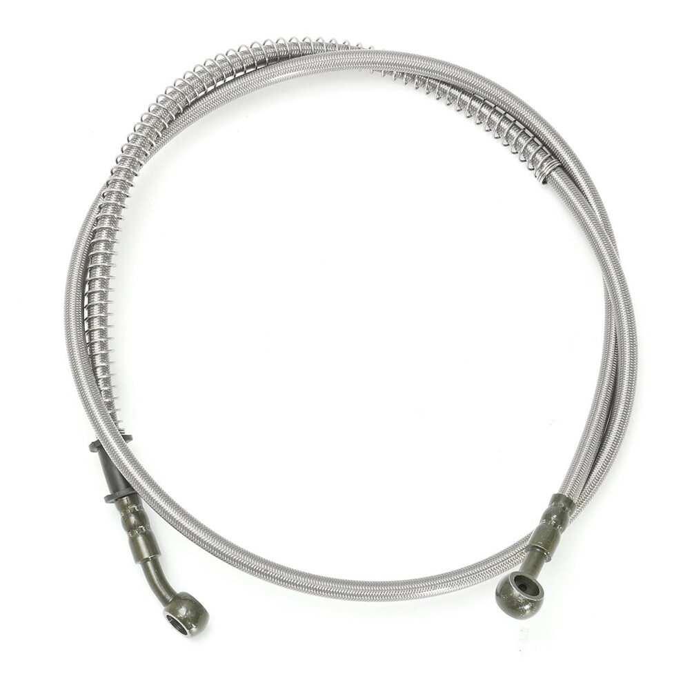 50Cm-200Cm Motorcycle Bike Brake Clutch Oil Hose Line Pipe 10Mm Banjo Silver 784112419270